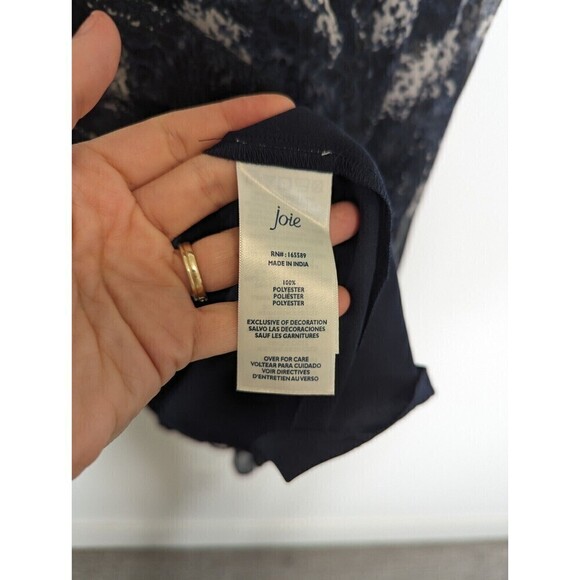 JOIE Dress Women Plus Size XXL Blue Baltic Print Sleeveless Chiffon Babydoll NWT - Picture 9 of 12